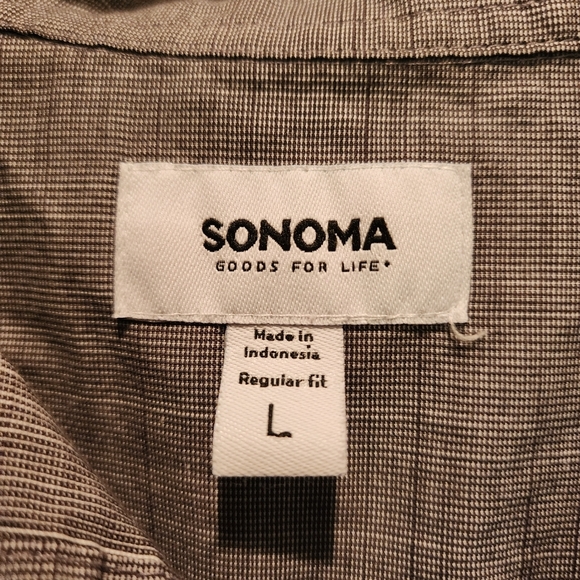 Sonoma Grey short sleeve button down shirt size L - Picture 3 of 8